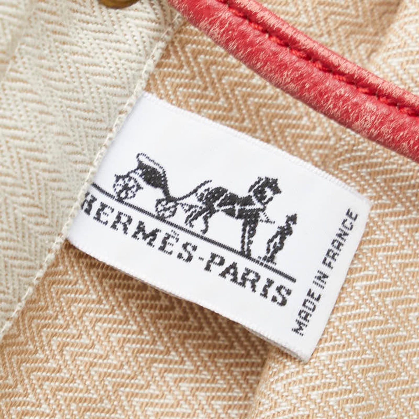 Hermès Aline, Beige, Canvas, shoulder