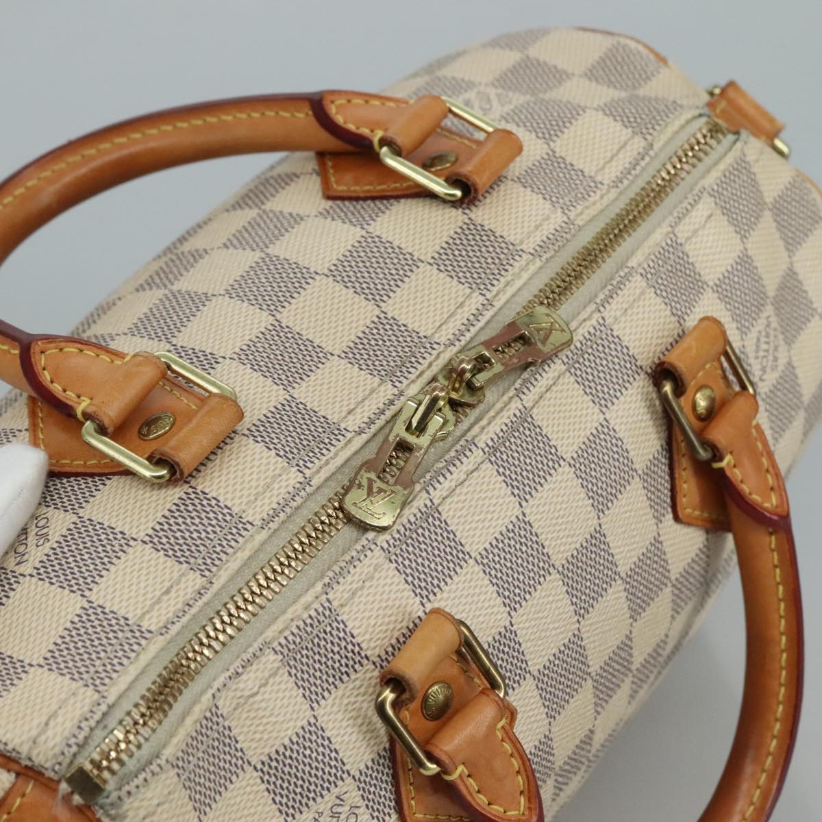 Louis Vuitton Speedy bandoulière 25, White, Canvas, handbag