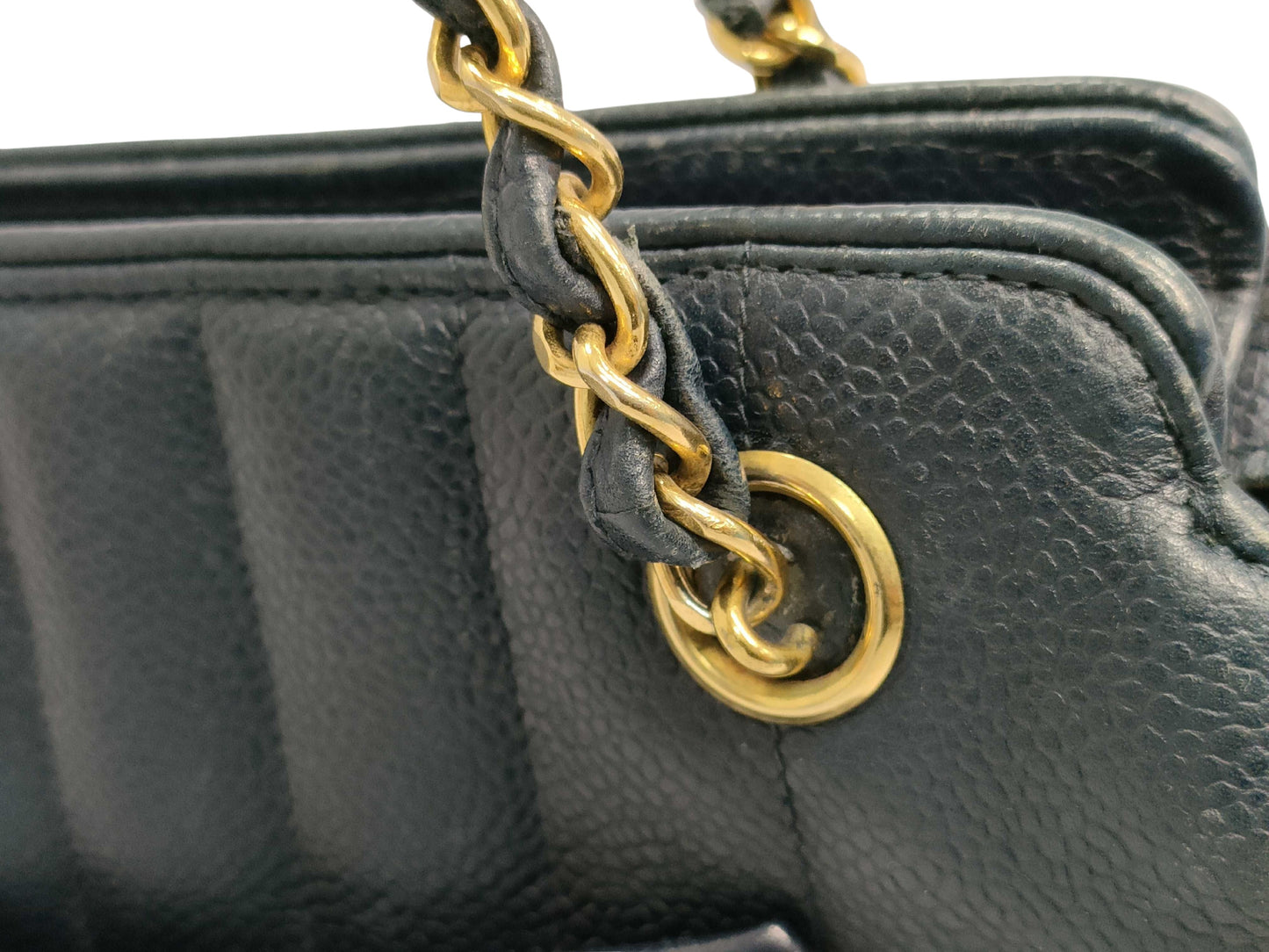 Chanel Mademoiselle, Navy, Leather, shoulder
