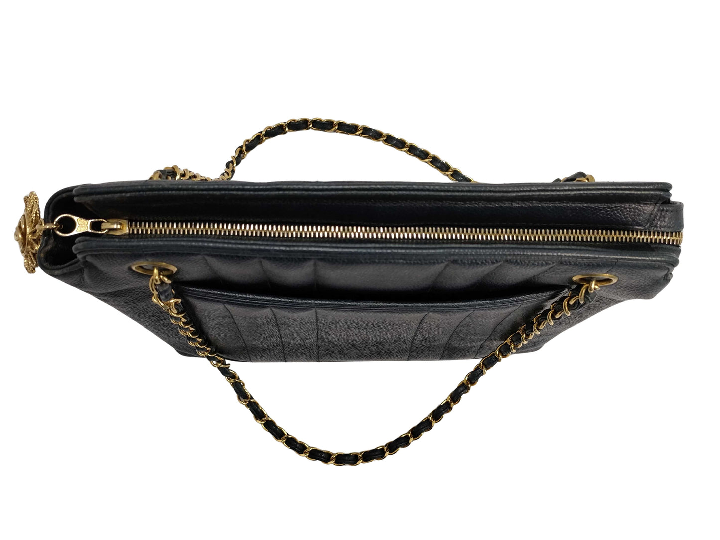 Chanel Mademoiselle, Navy, Leather, shoulder
