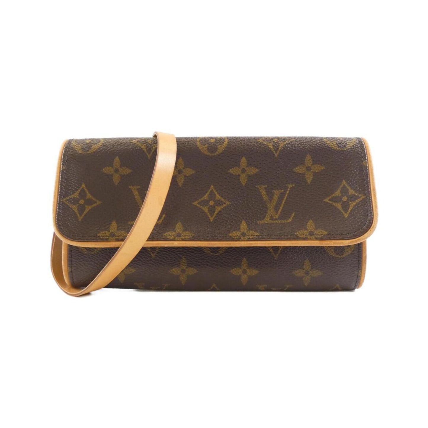 Louis Vuitton Twin, Brown, Canvas, clutch