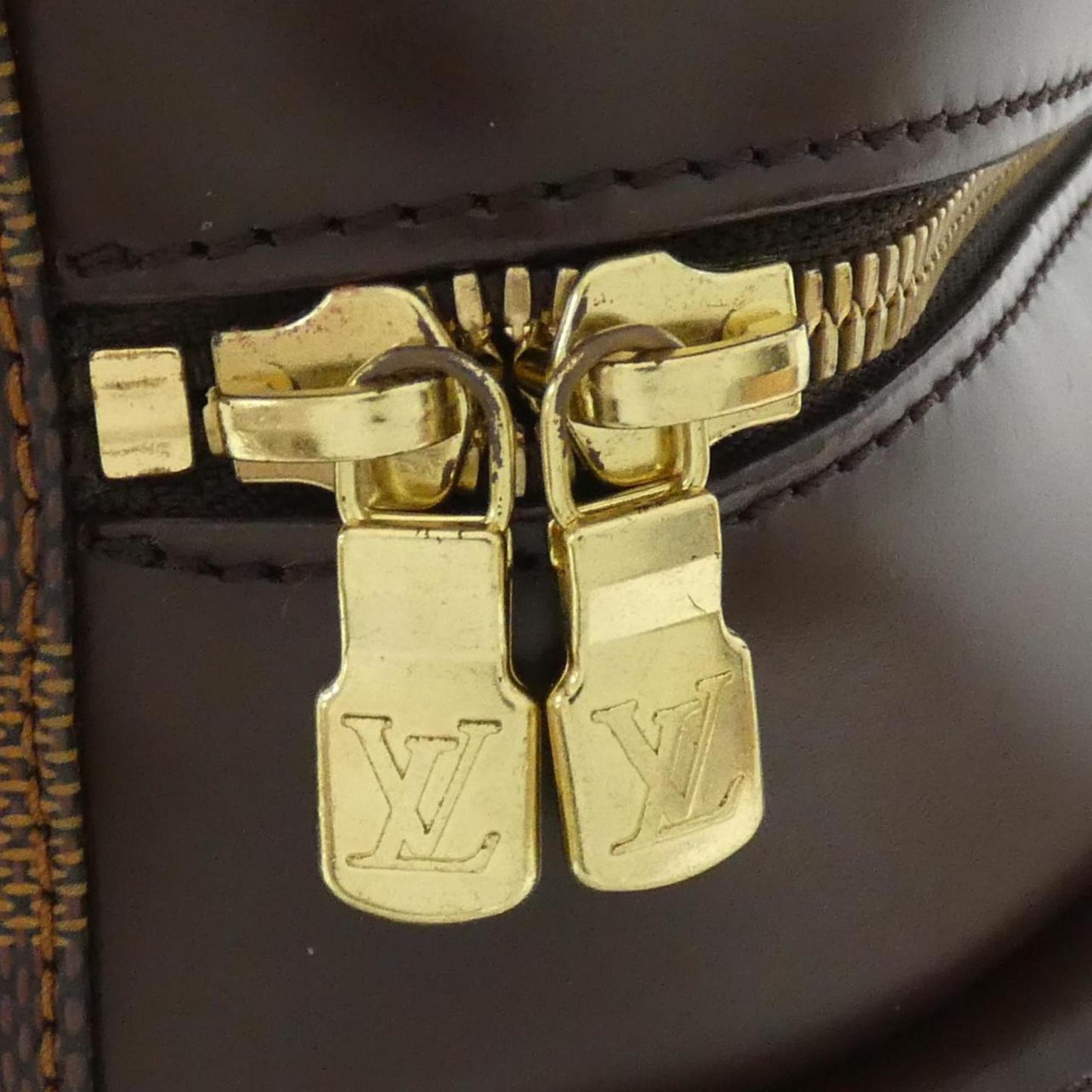 Louis Vuitton Sarria, Brown, Canvas, handbag