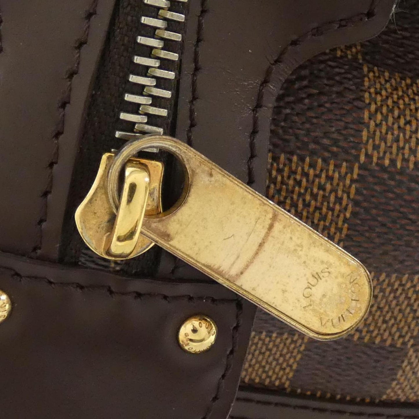 Louis Vuitton Knightsbridge, Brown, Canvas, handbag