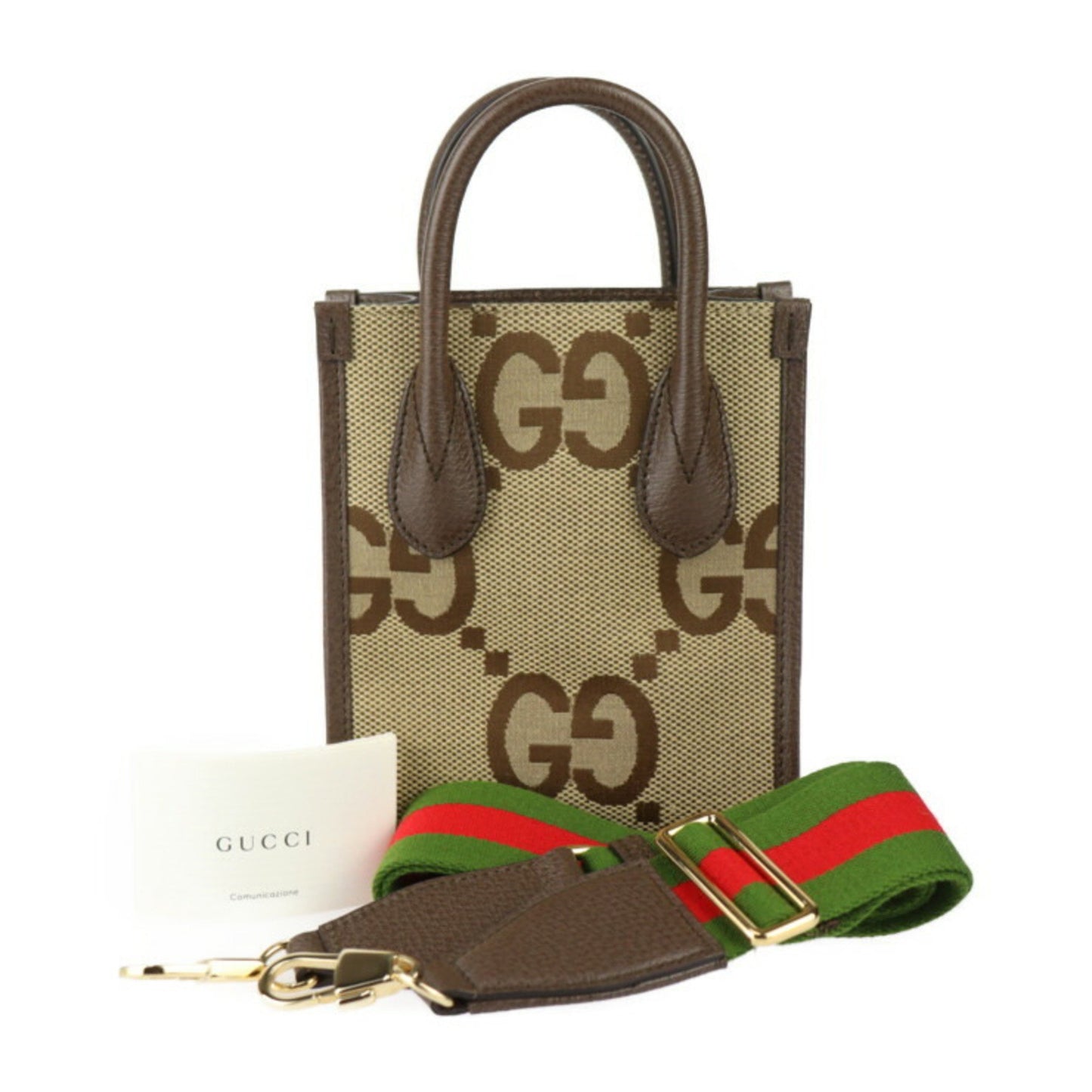 Gucci GG Jumbo, Beige, Canvas, handbag