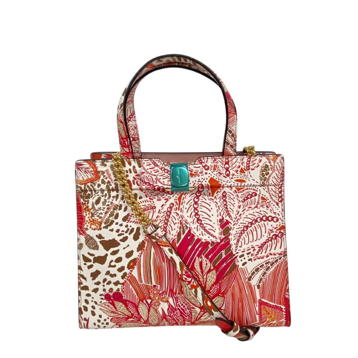Salvatore Ferragamo Vara, Red, Canvas, handbag