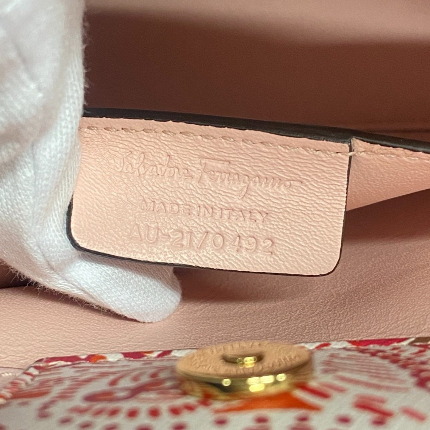 Salvatore Ferragamo Vara, Red, Canvas, handbag