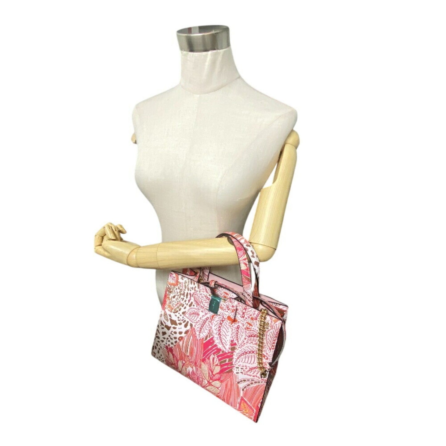Salvatore Ferragamo Vara, Red, Canvas, handbag