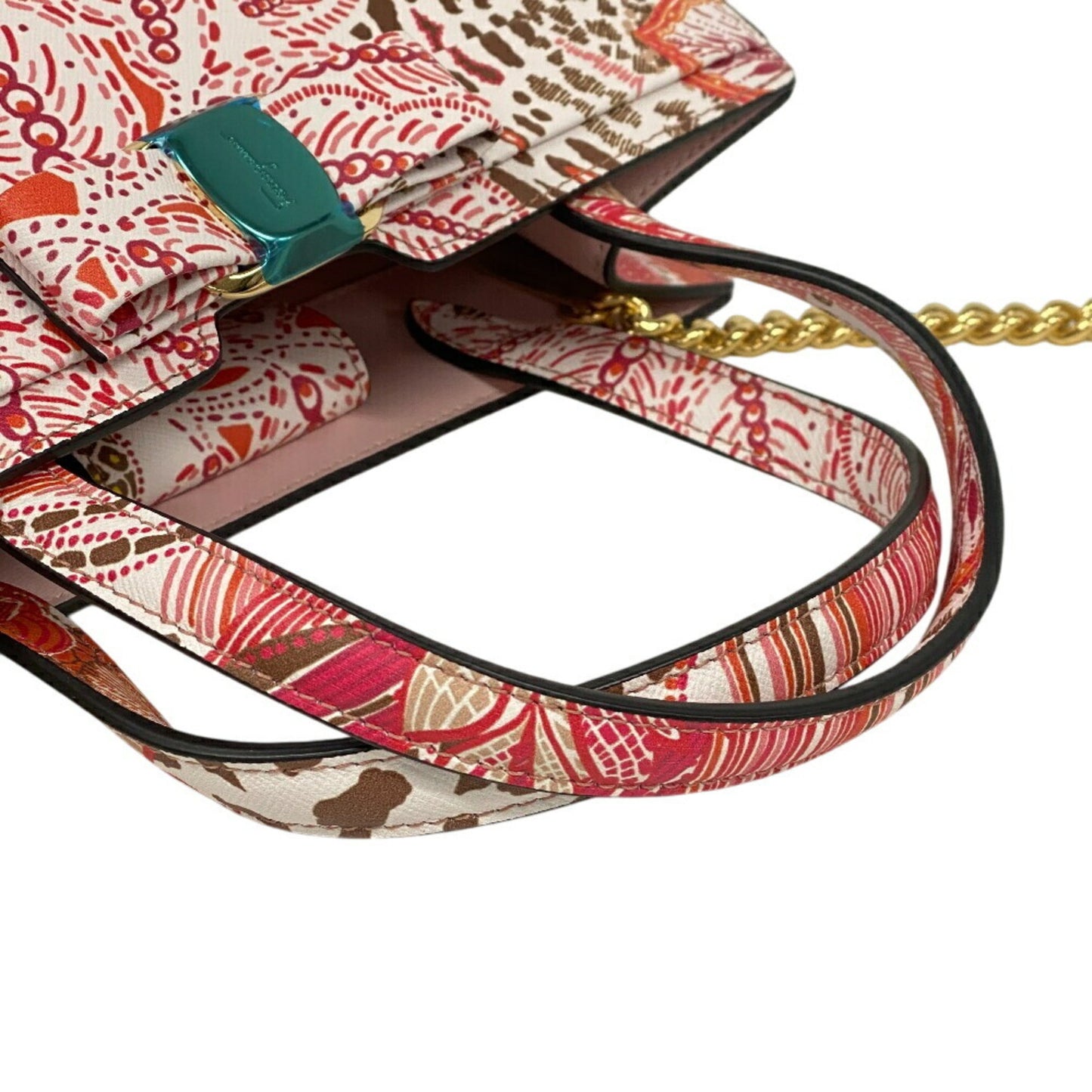 Salvatore Ferragamo Vara, Red, Canvas, handbag