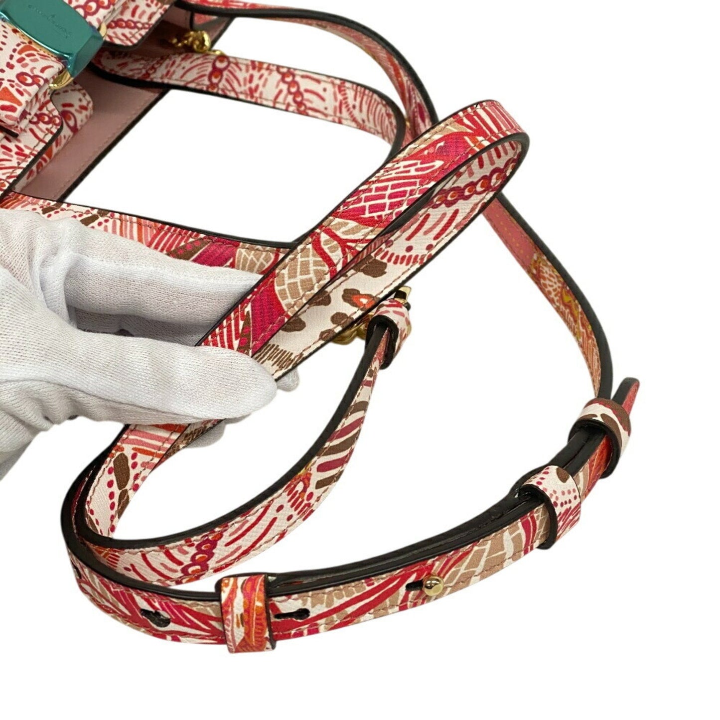 Salvatore Ferragamo Vara, Red, Canvas, handbag