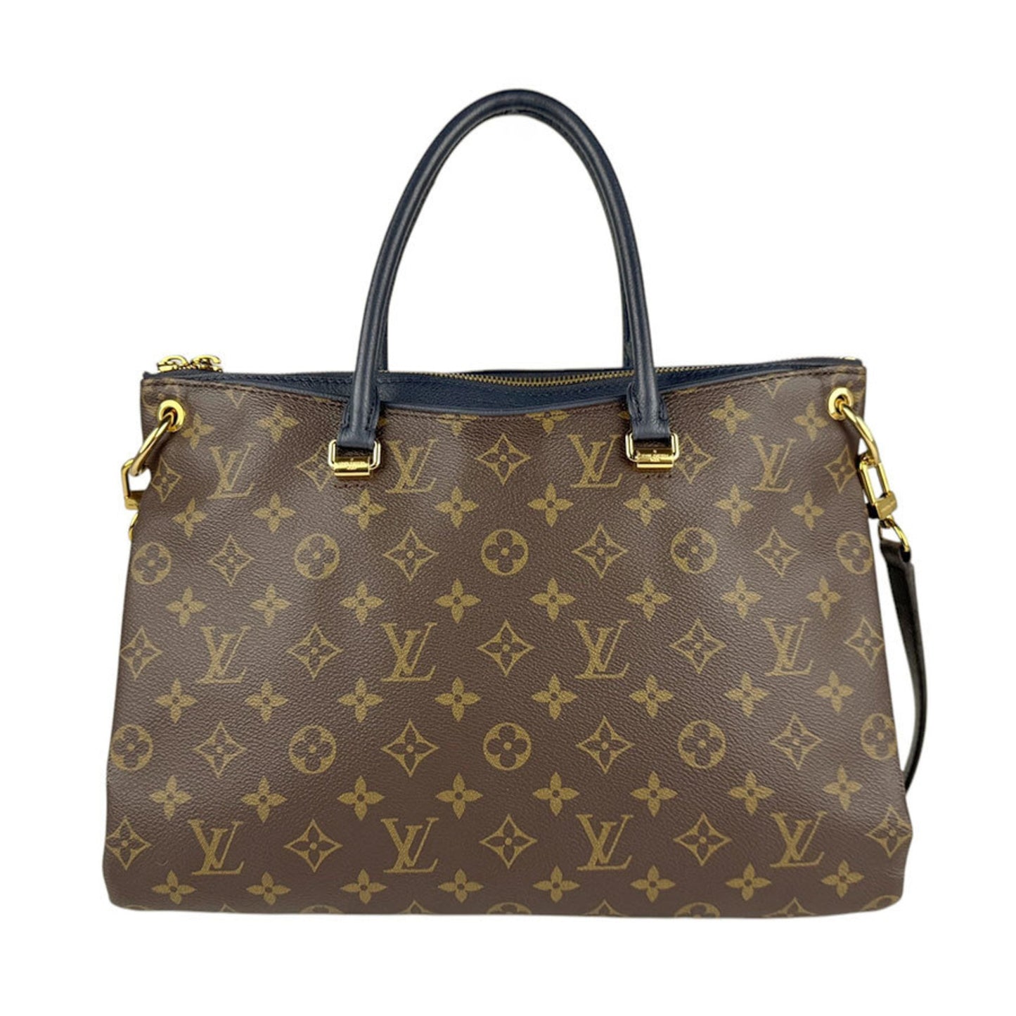 Louis Vuitton Pallas, Brown, Canvas, handbag