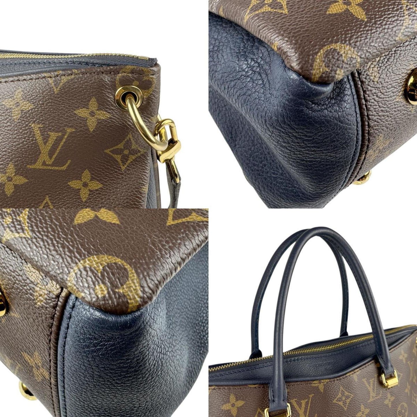 Louis Vuitton Pallas, Brown, Canvas, handbag