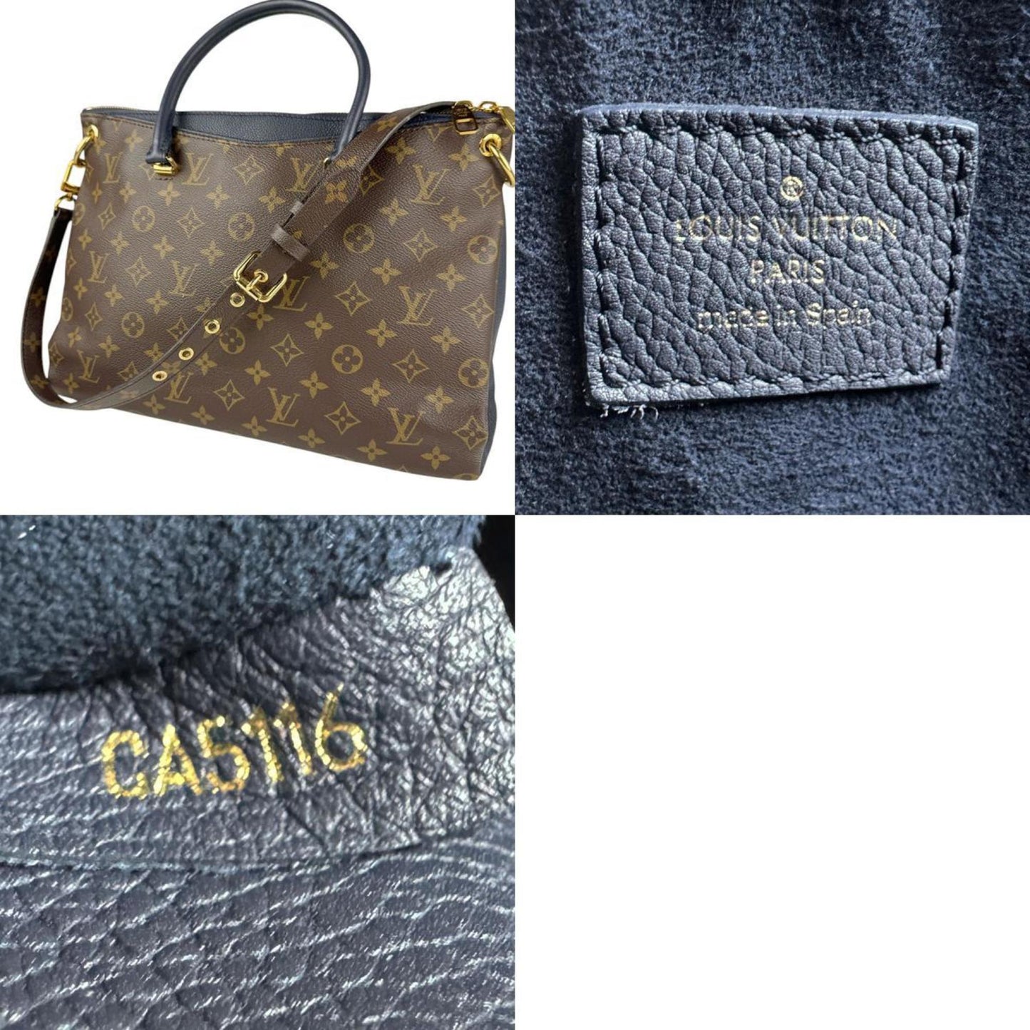 Louis Vuitton Pallas, Brown, Canvas, handbag