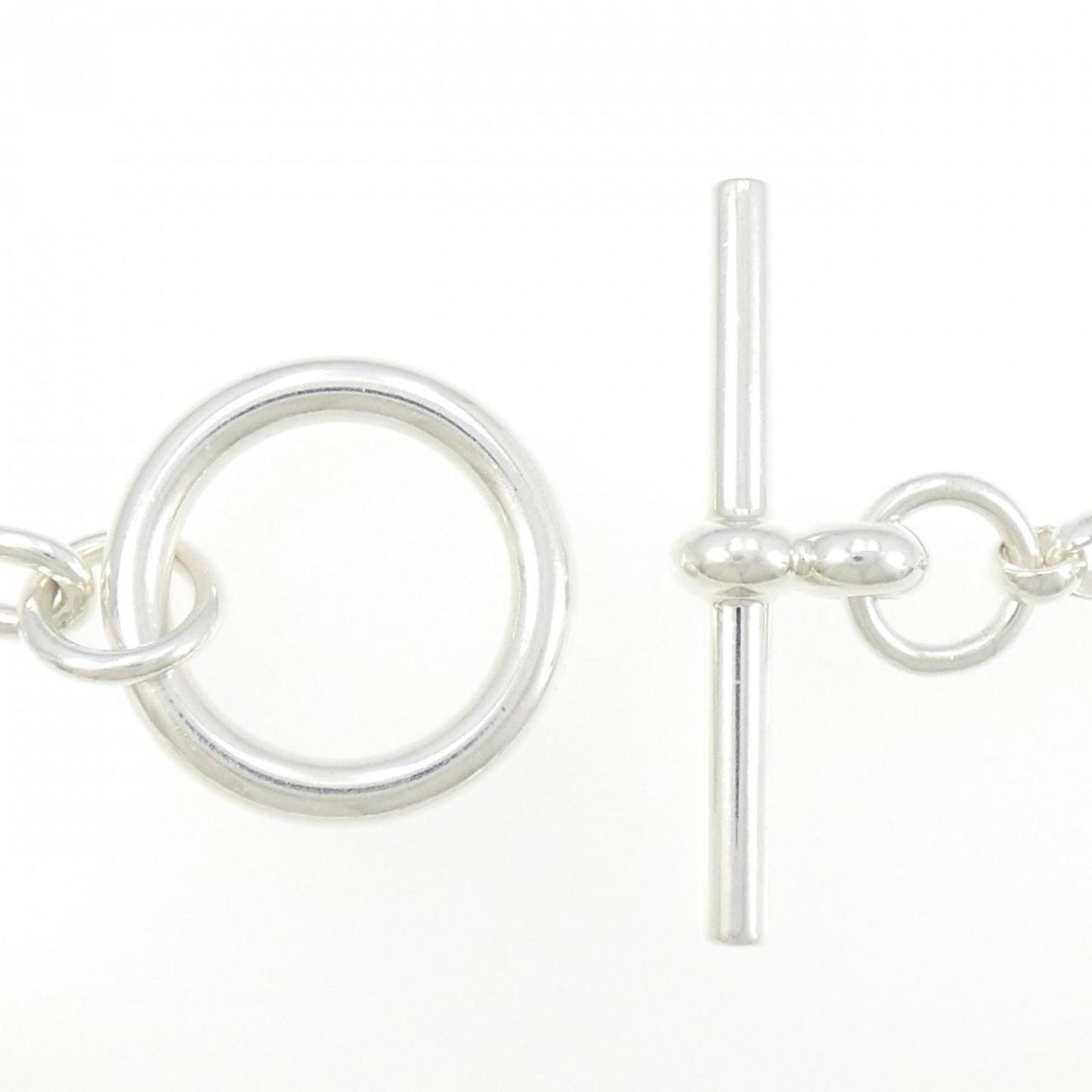 Hermès Chaine d'ancre, Silver, Silver, bracelet