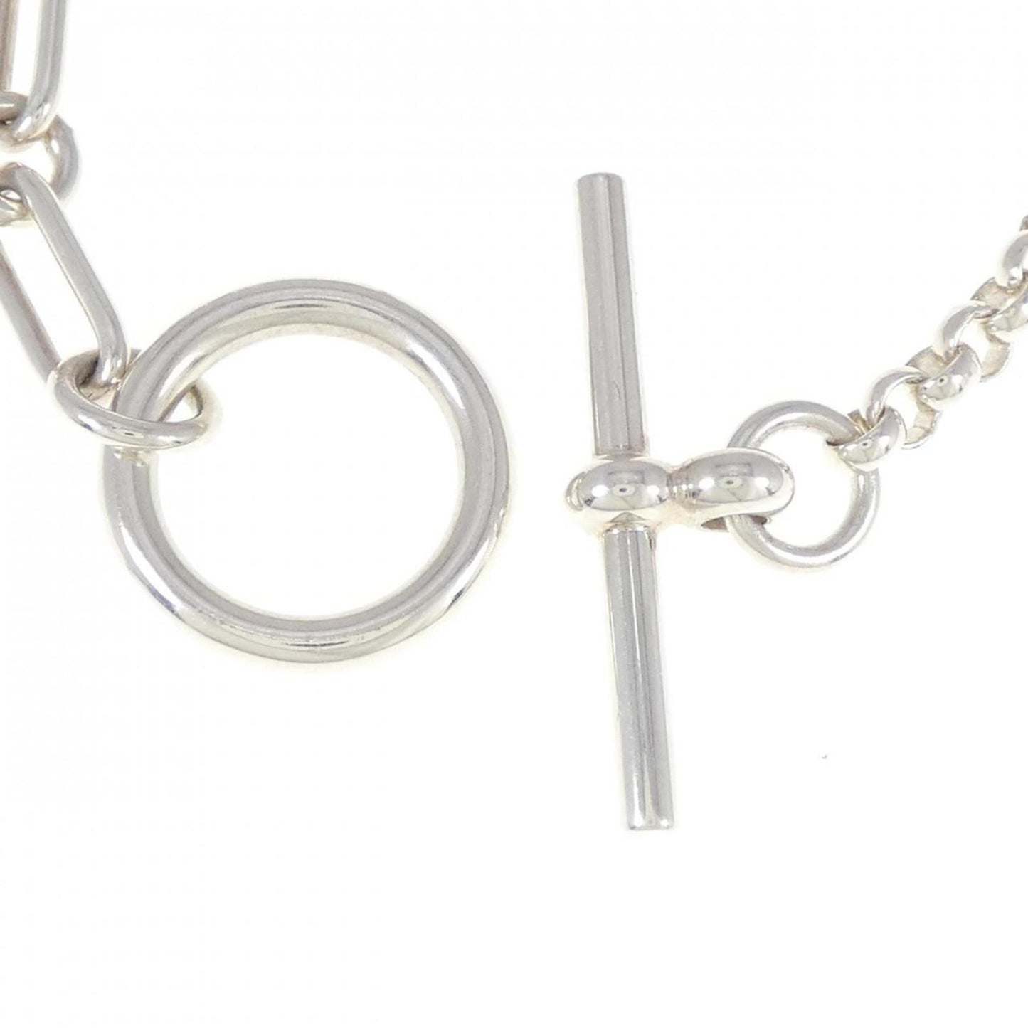 Hermès Chaine d'ancre, Silver, Silver, bracelet