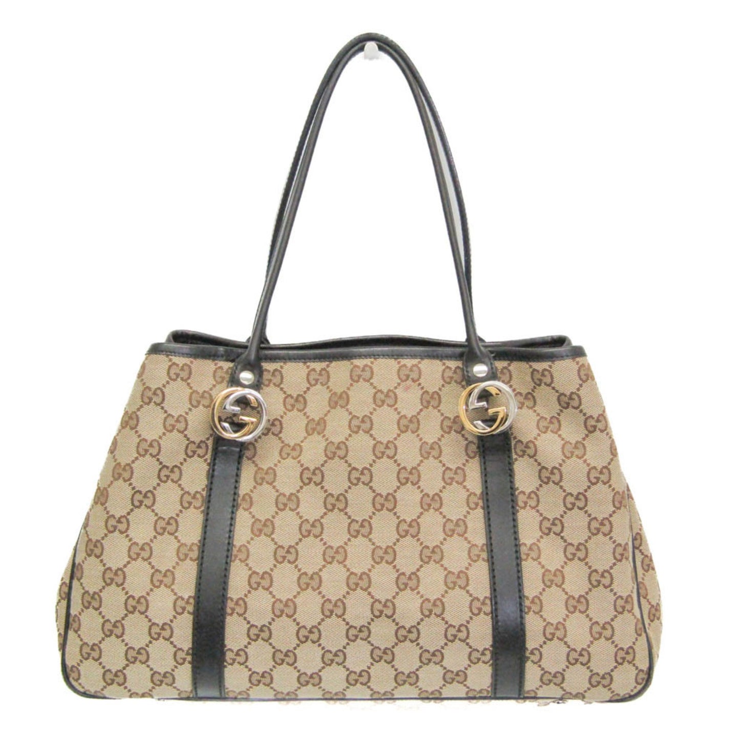 Gucci GG Twins, Beige, Canvas, tote