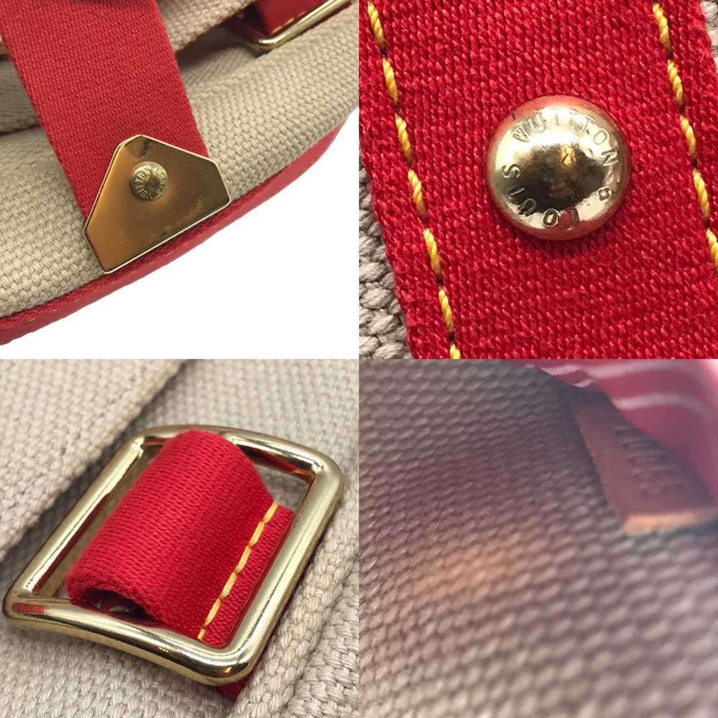 Louis Vuitton Antigua, Beige, Canvas, shoulder