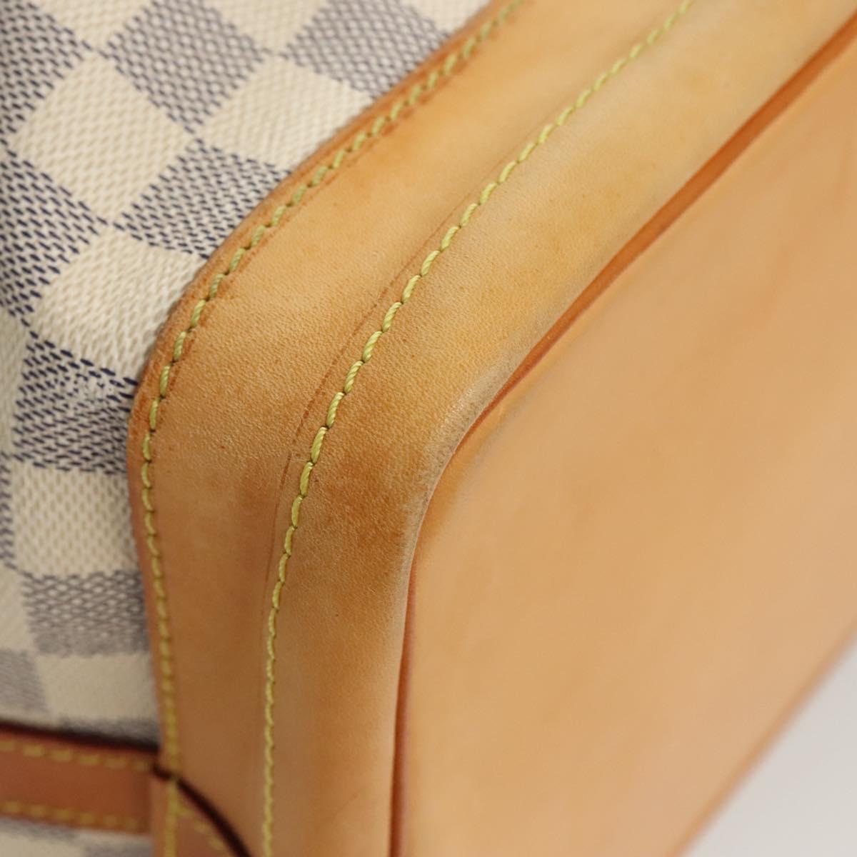 Louis Vuitton Noe, White, Canvas, shoulder