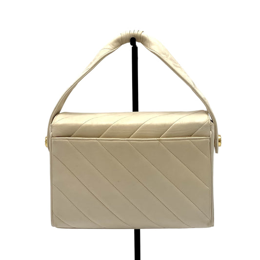 Chanel olsen cc chanel leather, BEIGE, LEATHER, Handbag