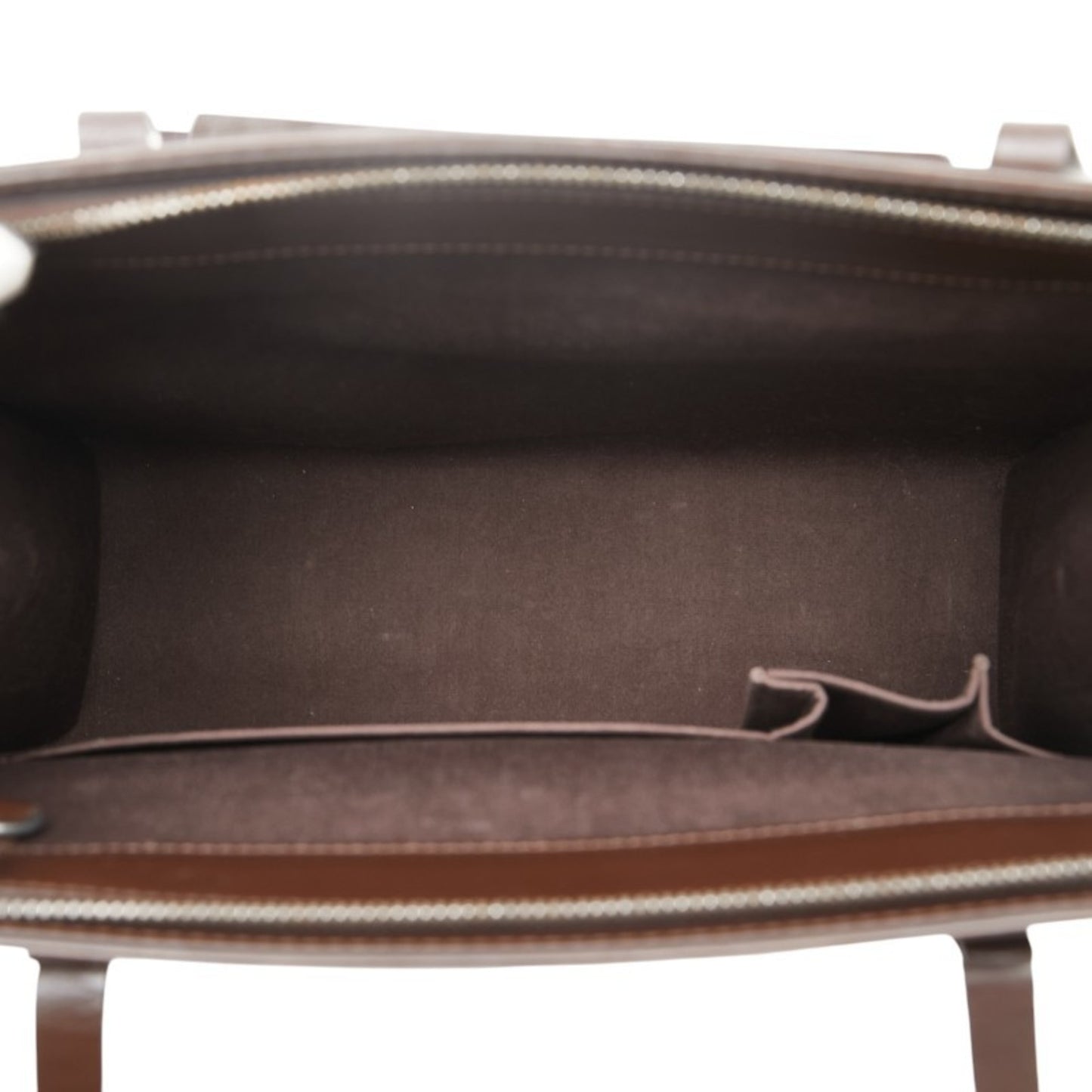 Louis Vuitton Croisette, Brown, Leather, handbag