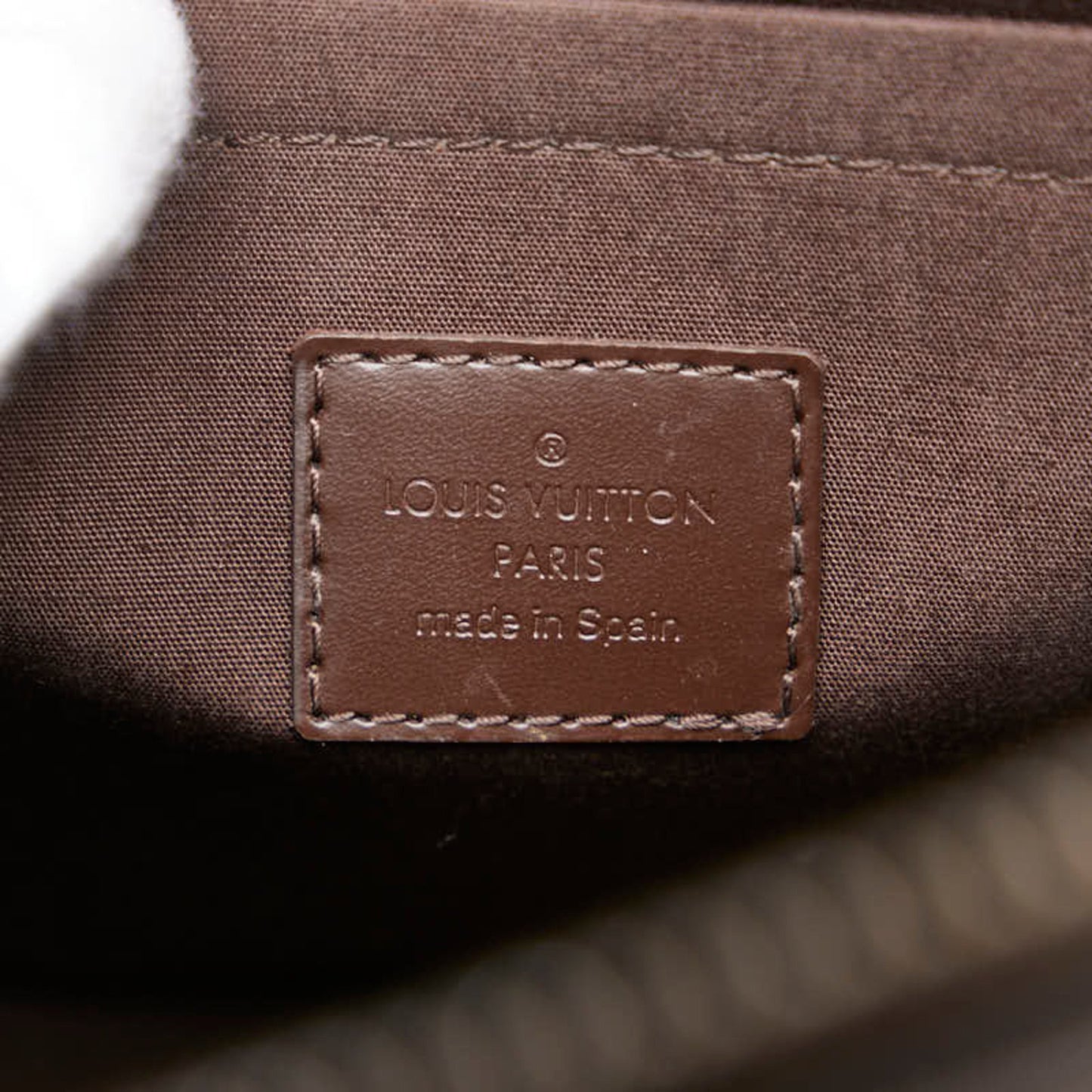 Louis Vuitton Croisette, Brown, Leather, handbag
