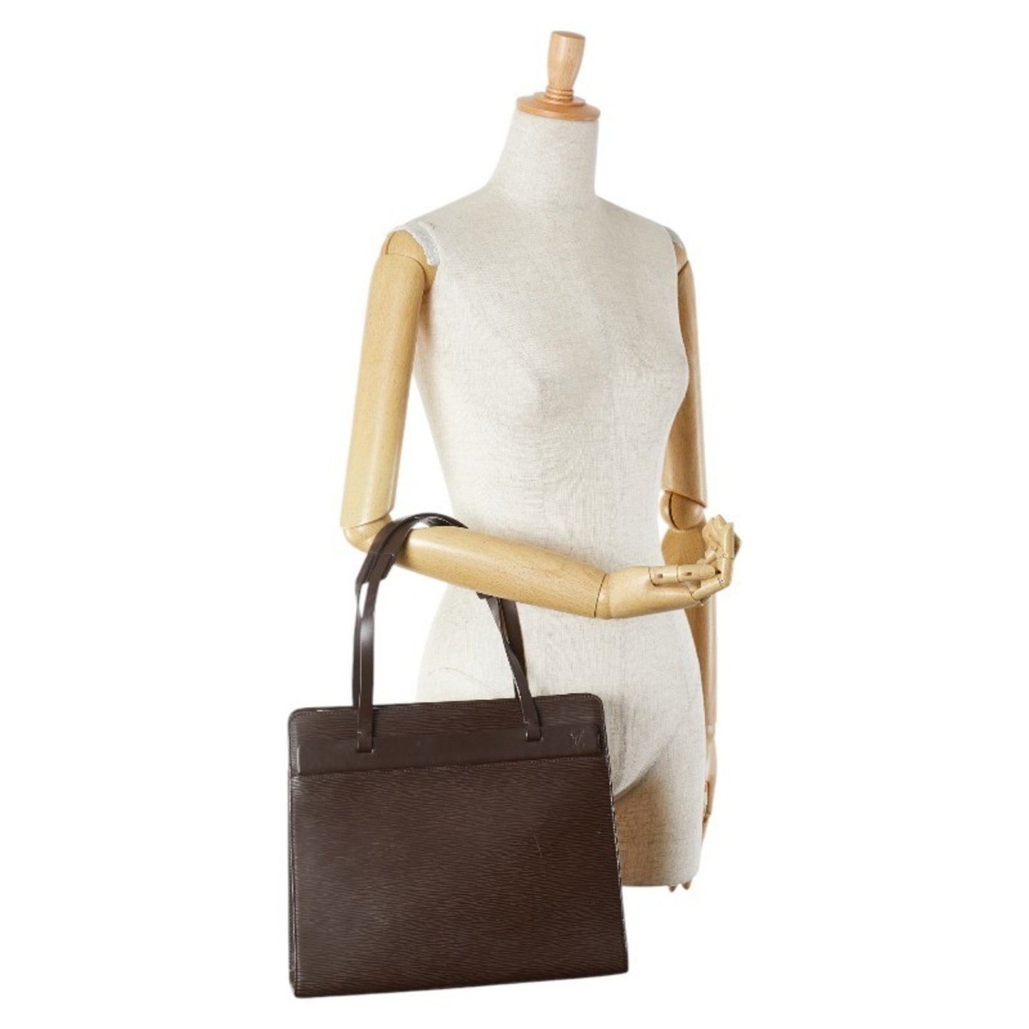Louis Vuitton Croisette, Brown, Leather, handbag