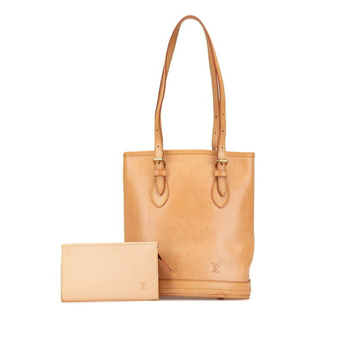 Louis Vuitton Marais, Beige, Leather, shoulder