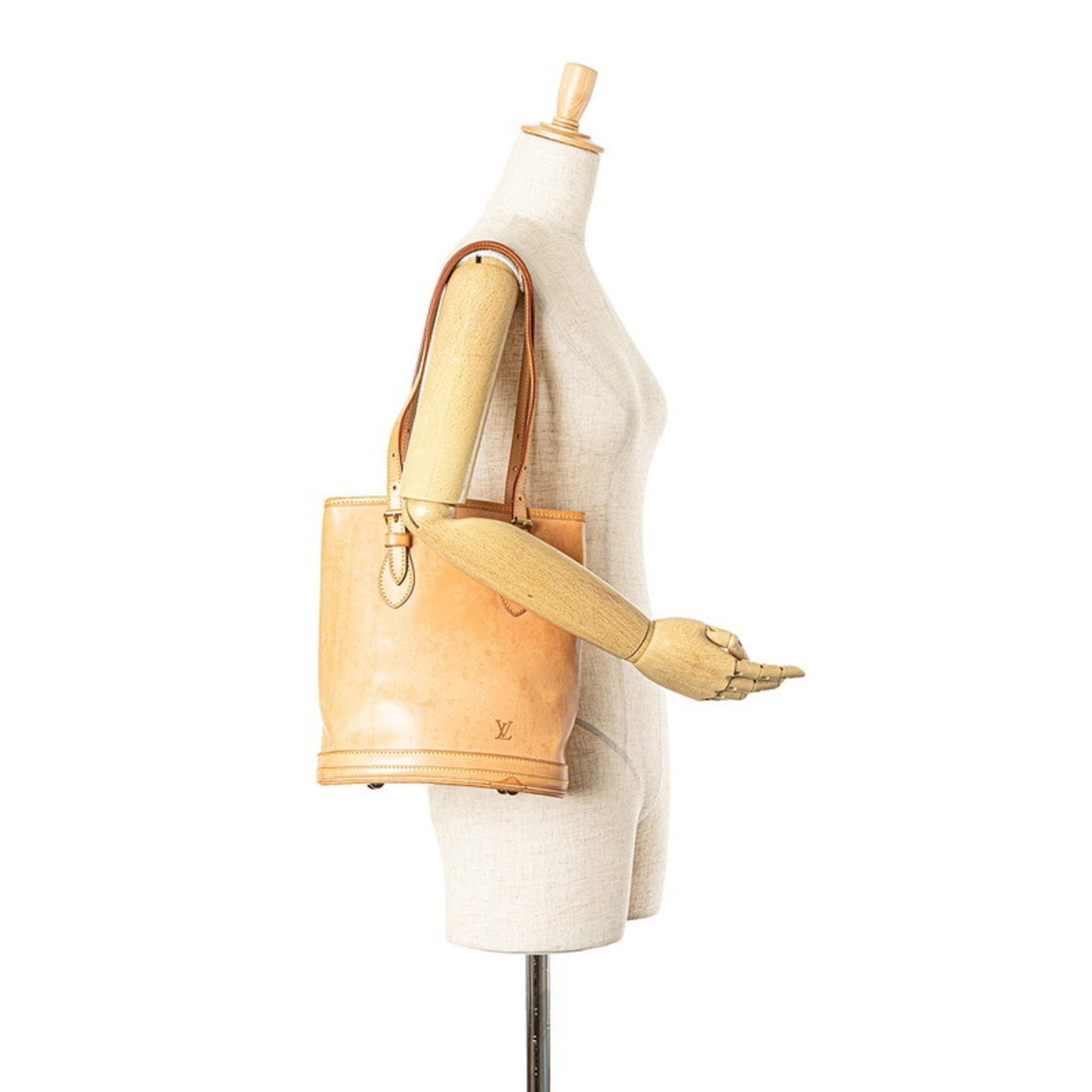 Louis Vuitton Marais, Beige, Leather, shoulder