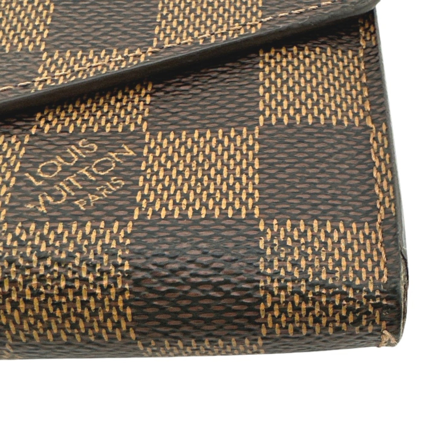 Louis Vuitton Sarah, Brown, Canvas, wallet