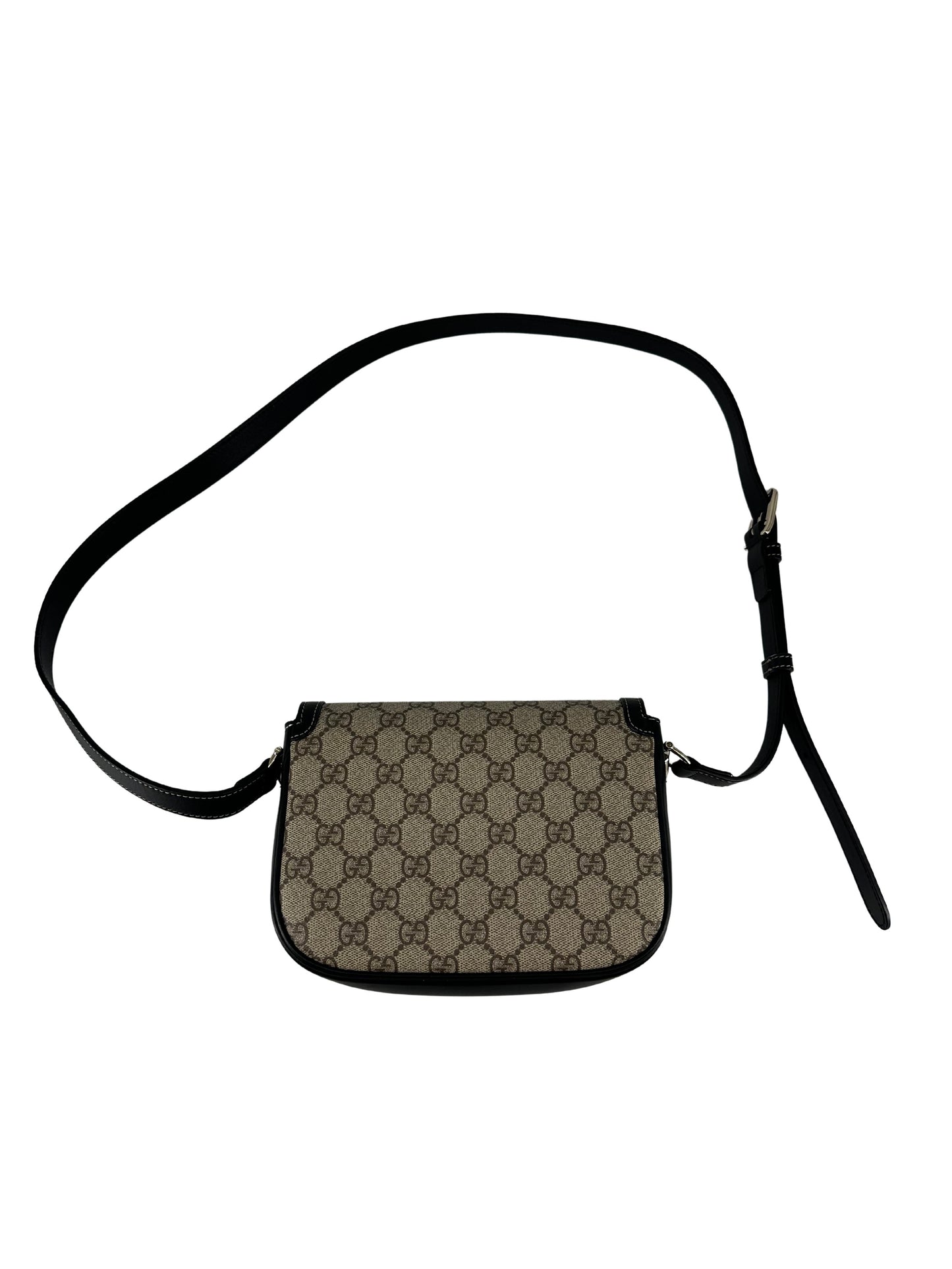 Gucci Horsebit, Black, Canvas, shoulder