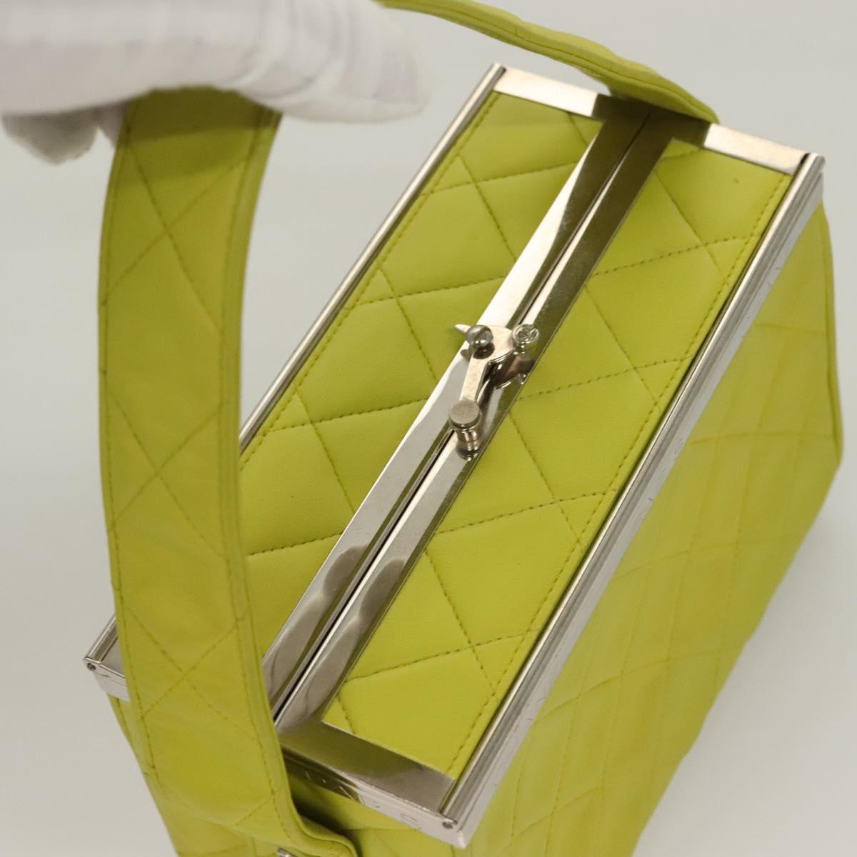 Chanel Vanity, Yellow, Leather, clutch