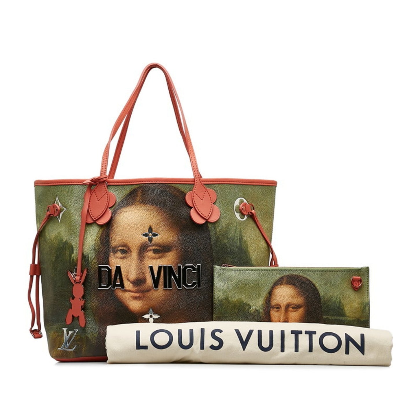 Louis Vuitton Neverfull MM, Green, Canvas, tote