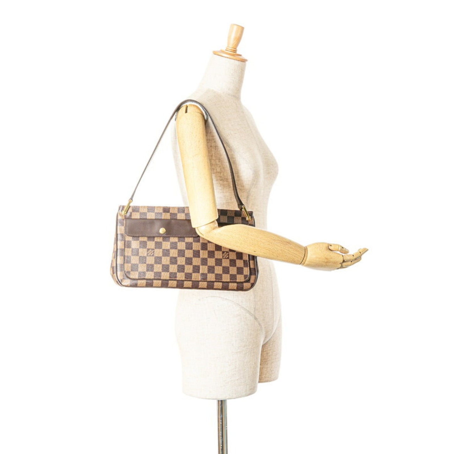 Louis Vuitton Aubagne, Brown, Canvas, shoulder