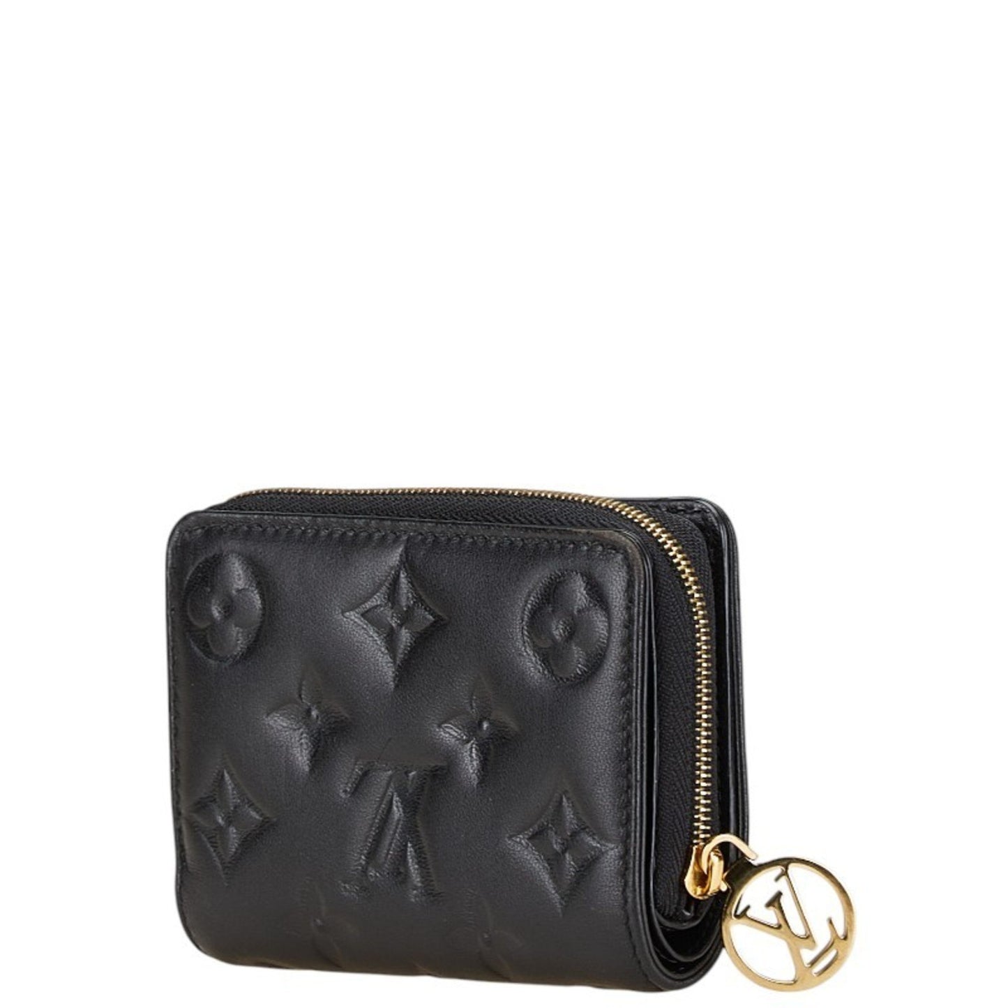 Louis Vuitton Lou, Black, Leather, wallet