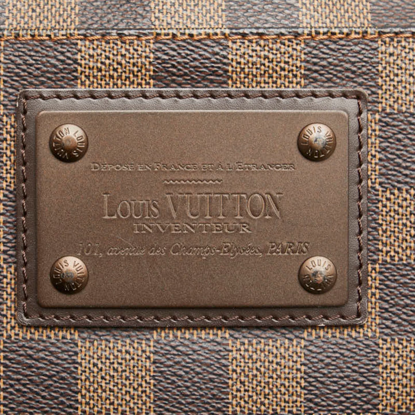 Louis Vuitton Brooklyn, Brown, Canvas, shoulder