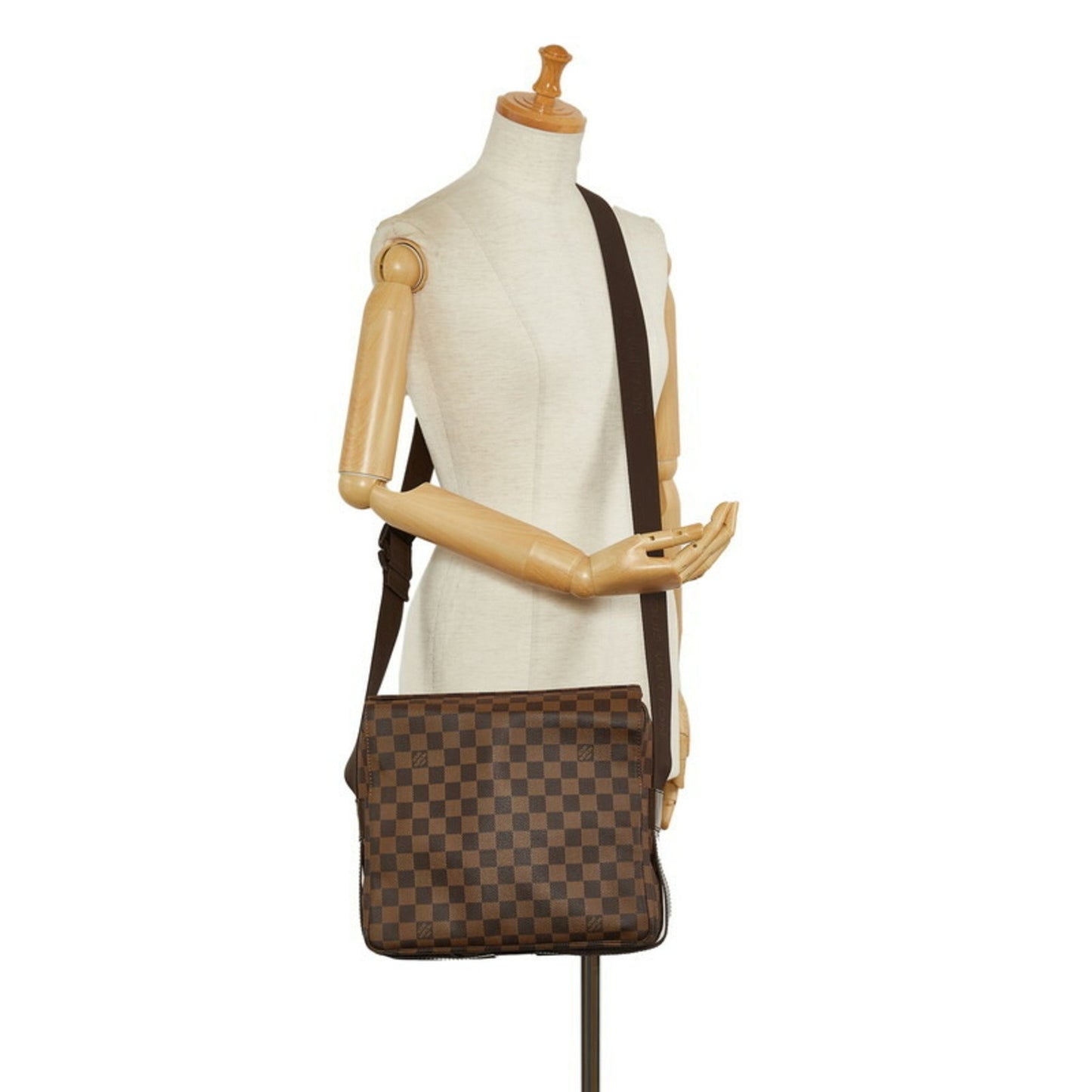 Louis Vuitton Naviglio, Brown, Canvas, shoulder