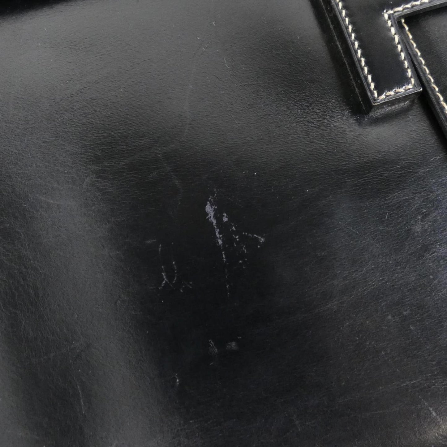 Hermès Jige, Black, Leather, handbag