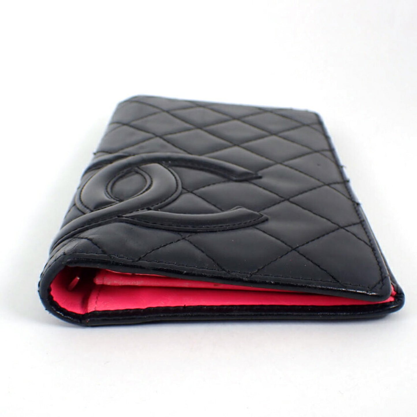 Chanel Cambon, Black, Leather, wallet