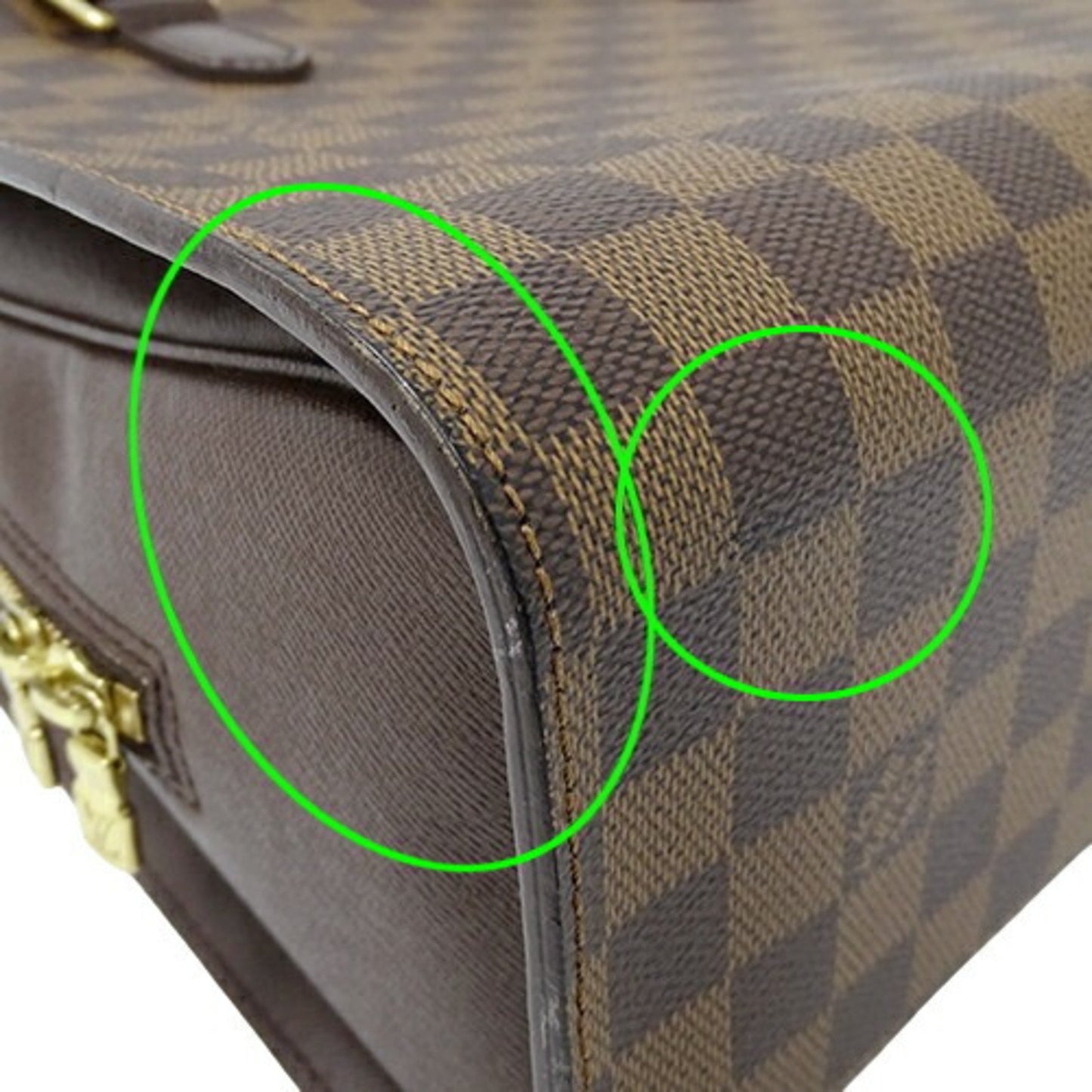 Louis Vuitton Triana, Brown, Canvas, handbag