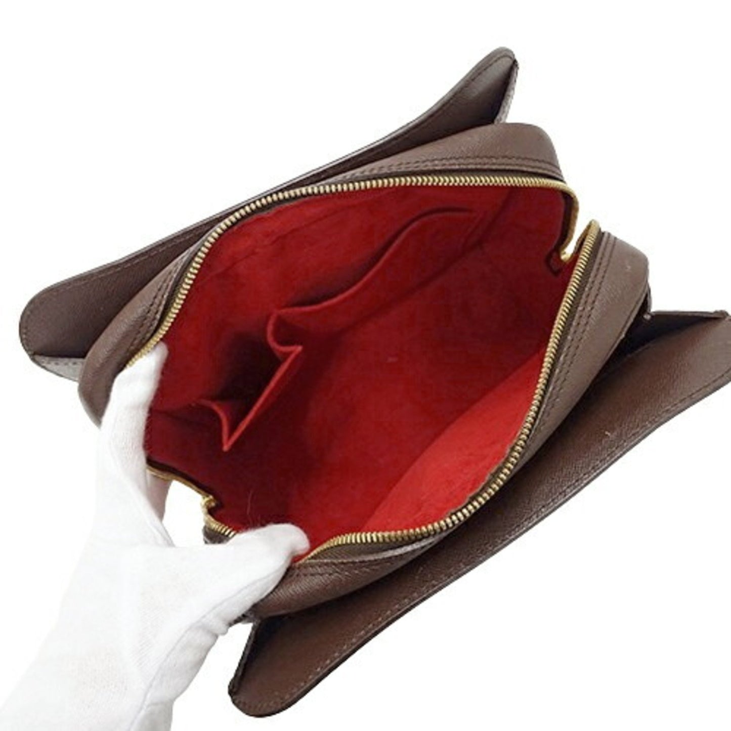 Louis Vuitton Triana, Brown, Canvas, handbag