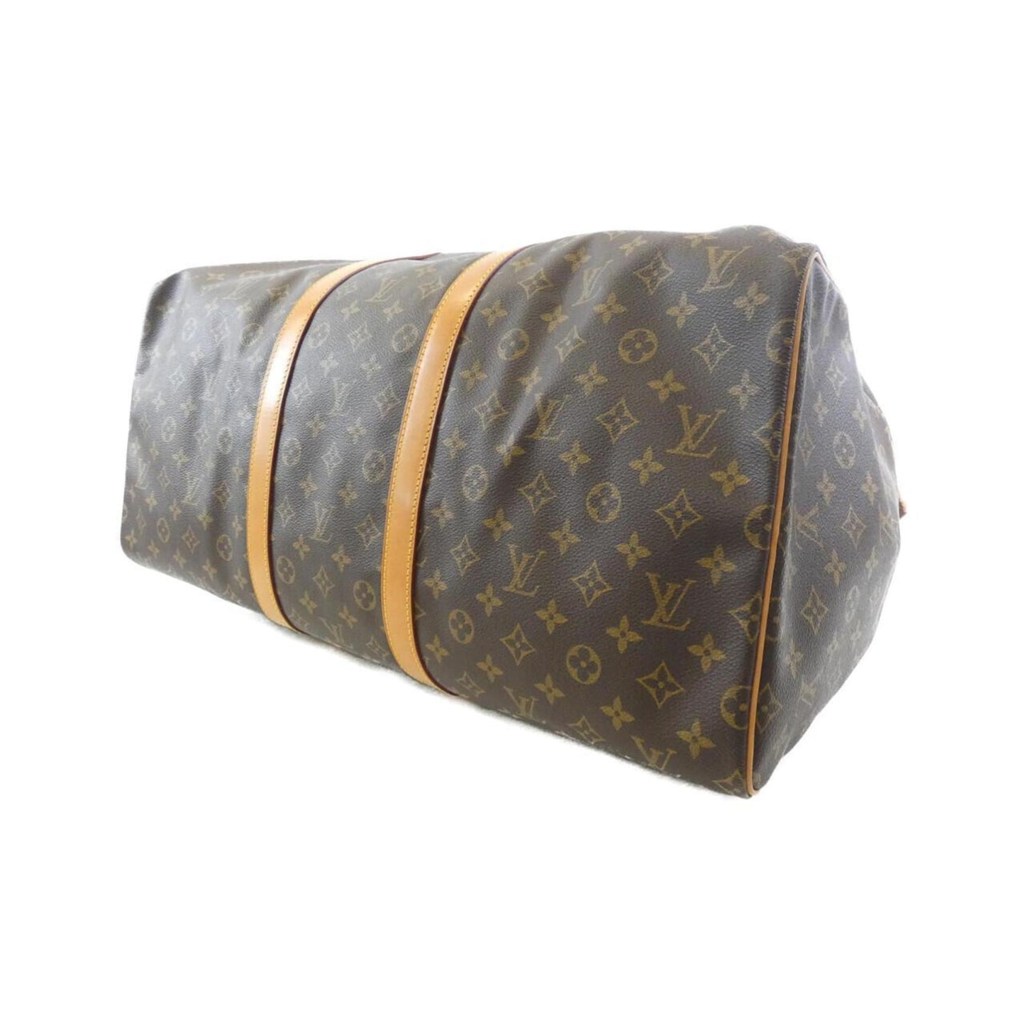 Louis Vuitton Keepall 55, Brown, Canvas, travel
