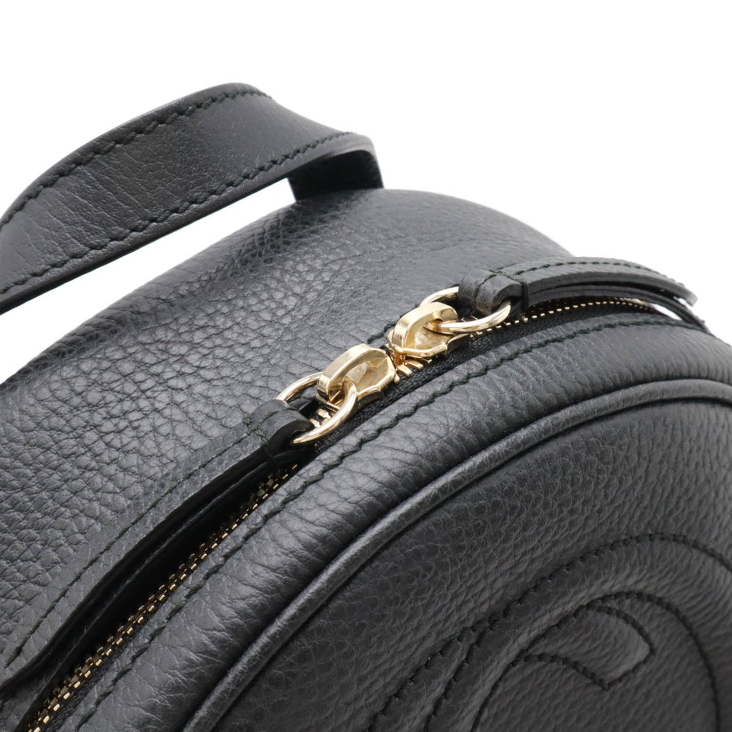 Gucci Soho, Black, Leather, backpack