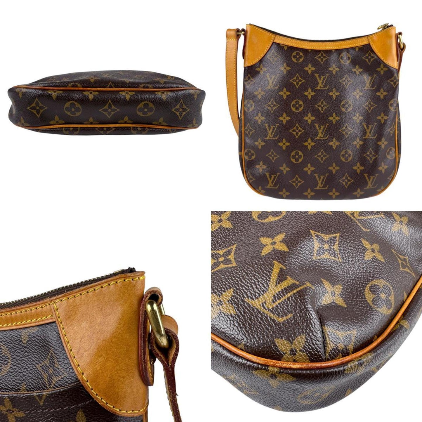 Louis Vuitton Odeon, Brown, Canvas, shoulder