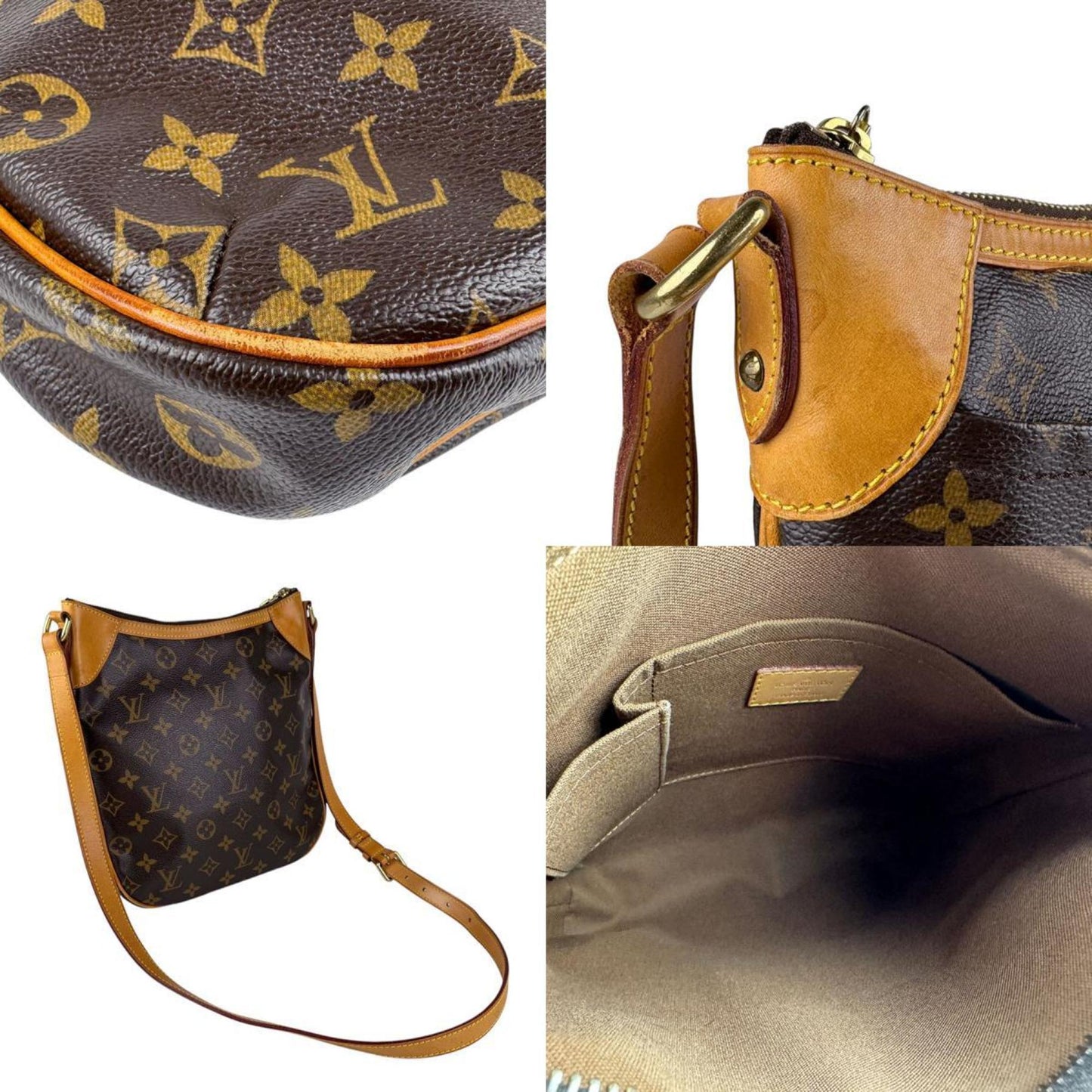 Louis Vuitton Odeon, Brown, Canvas, shoulder
