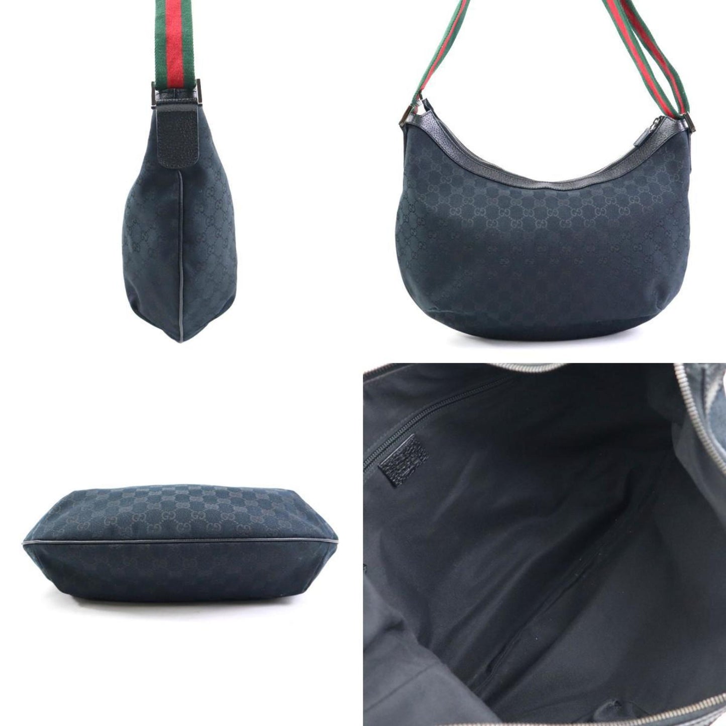 Gucci, Black, Canvas, shopper