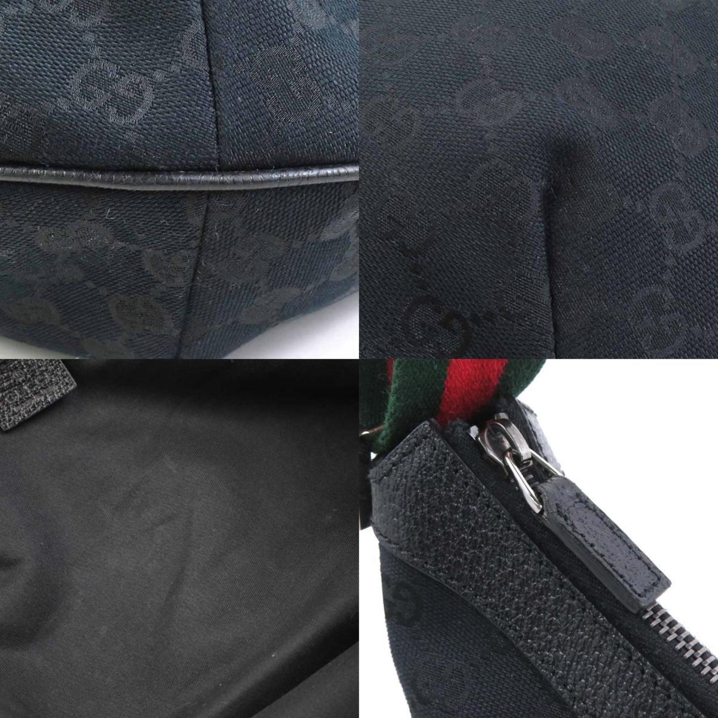 Gucci, Black, Canvas, shopper