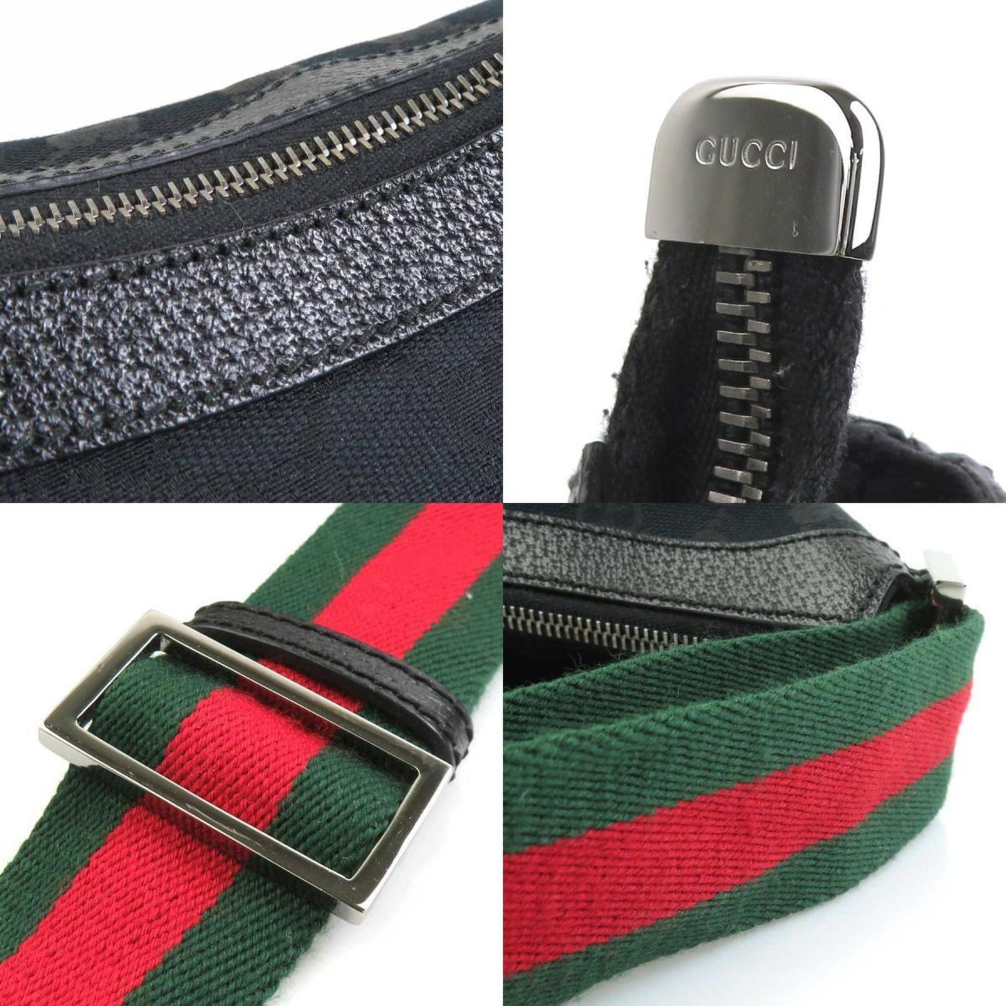 Gucci, Black, Canvas, shopper