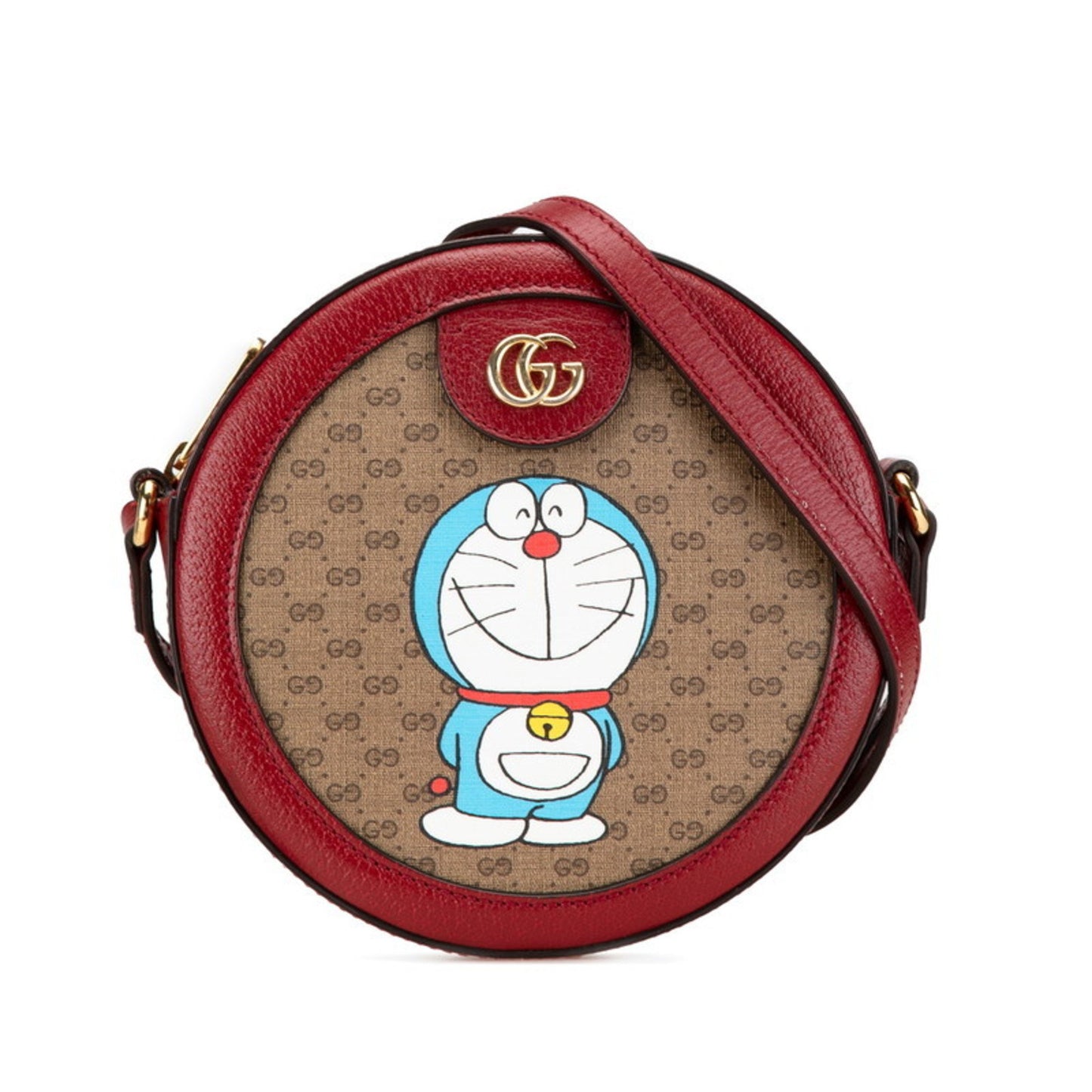 Gucci Doraemon, Red, Canvas, shoulder
