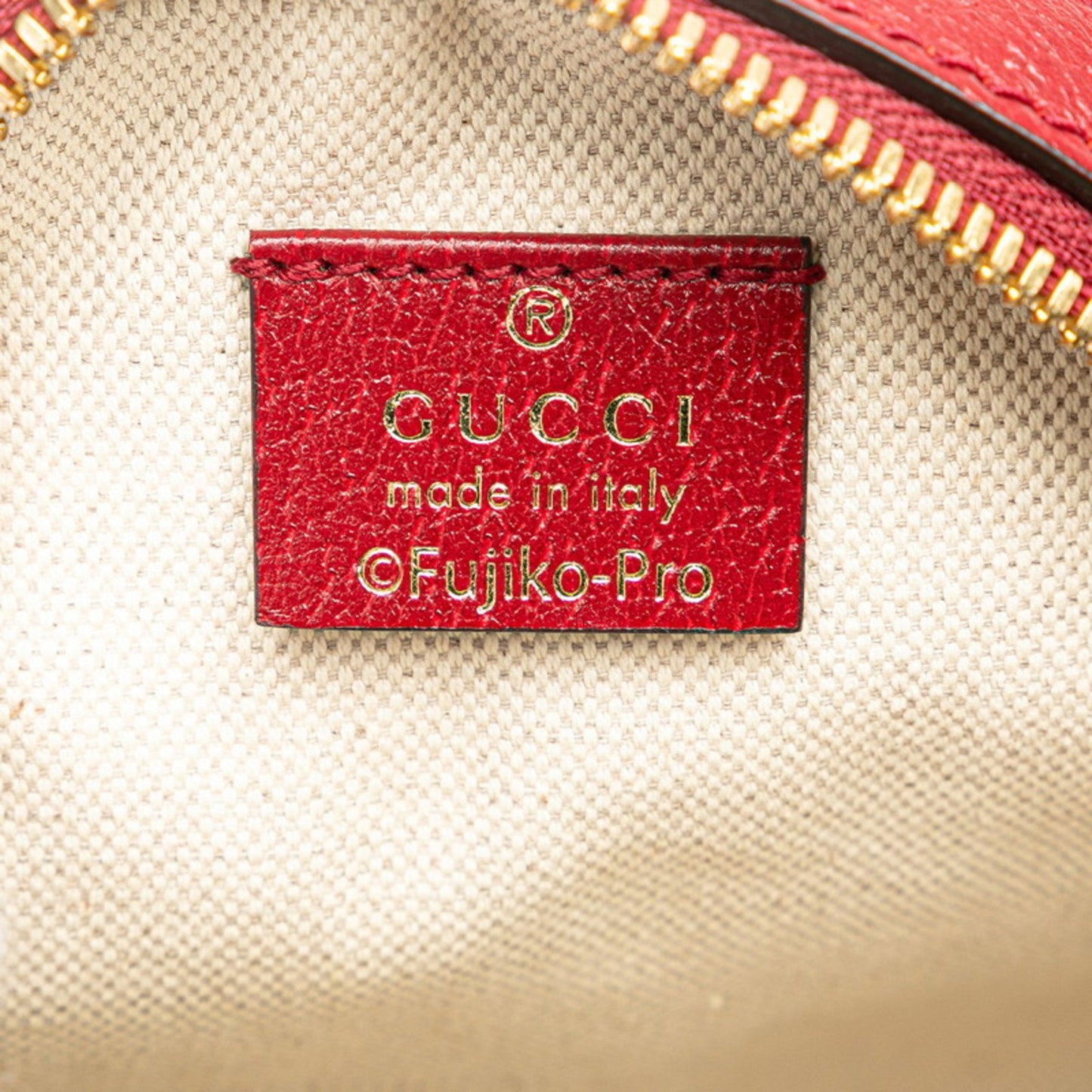 Gucci Doraemon, Red, Canvas, shoulder