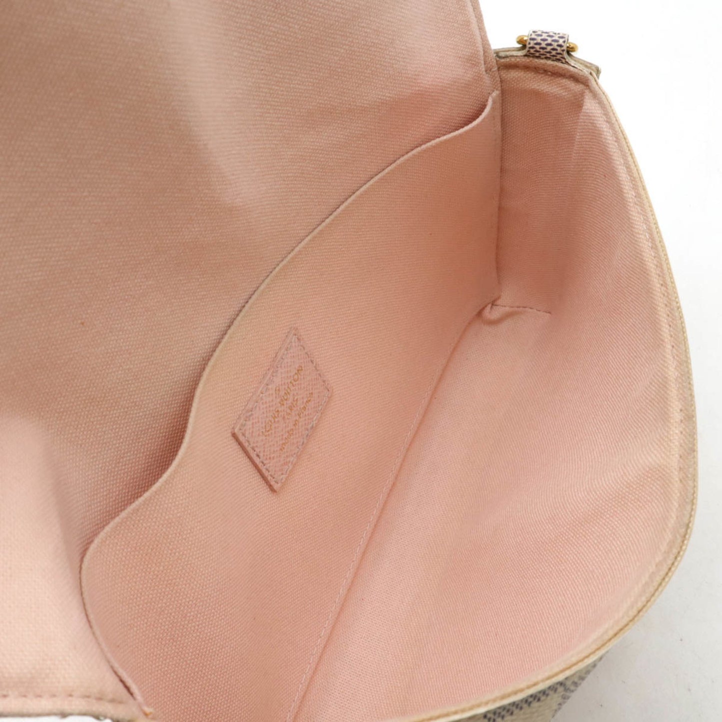 Louis Vuitton Felicie, White, Canvas, clutch