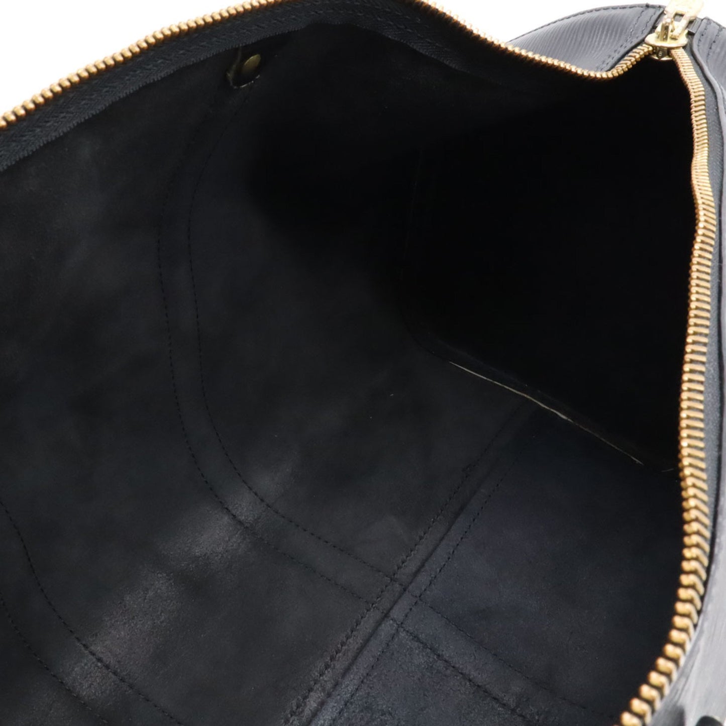 Louis Vuitton Keepall 45, Black, Leather, travel